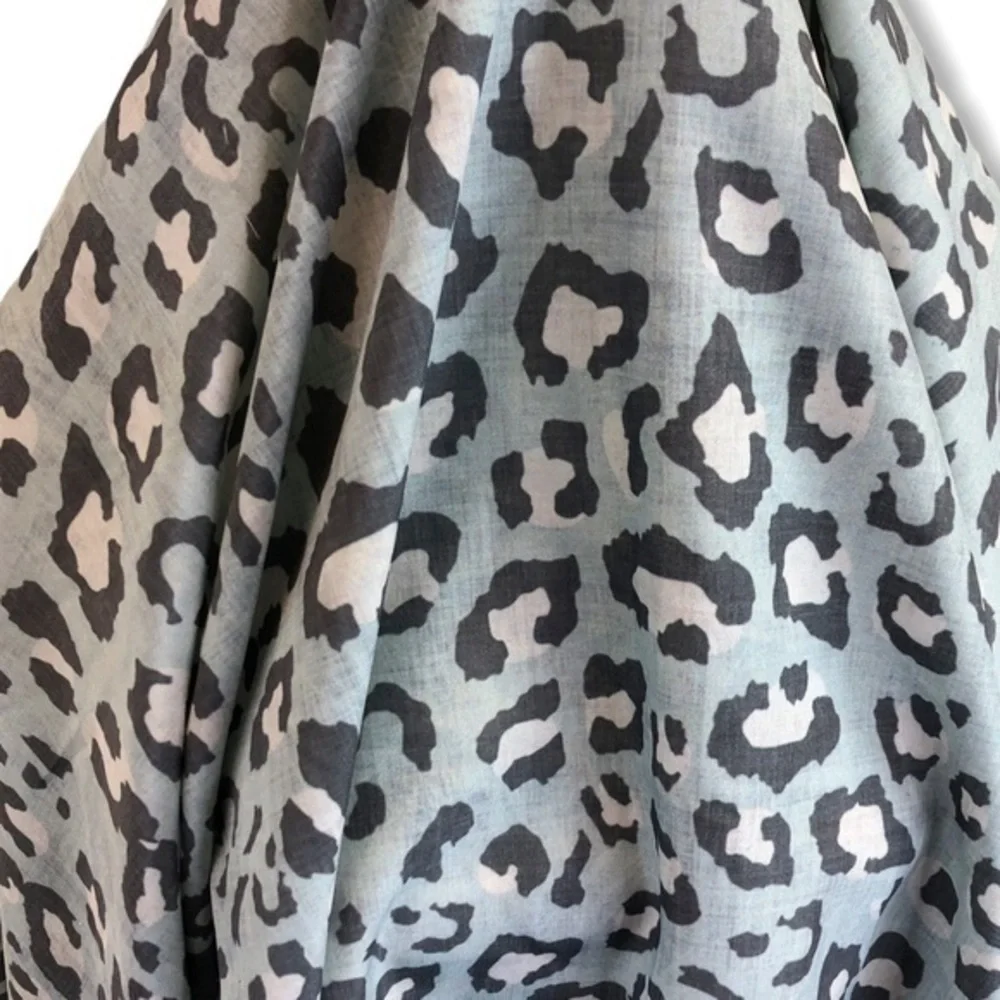 Leopard Print Gray Pink Shower Curtain